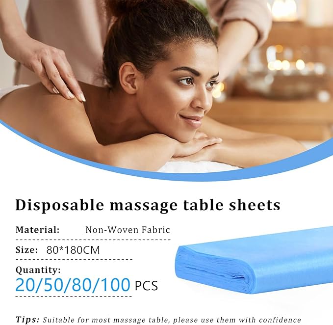 Lenzuola usa e getta, per massaggi spa, in morbido tessuto non tessuto, per saloni di bellezza