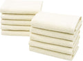 10 lavette - morbide e assorbenti asciugamani da mano e viso - lavabili a 95°C - cotone - 30x30 cm - naturale